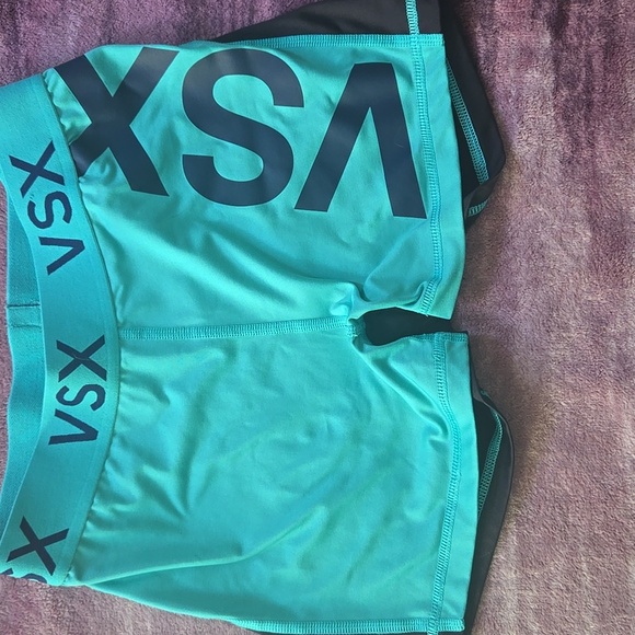 VSX Pants - VSX Turquoise and Black Workout Shorts